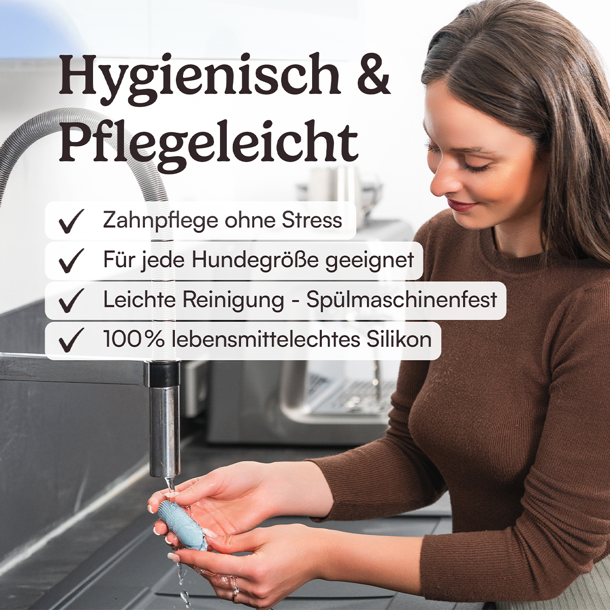 Hundezahnbürste - hygiensich & pflegeleicht