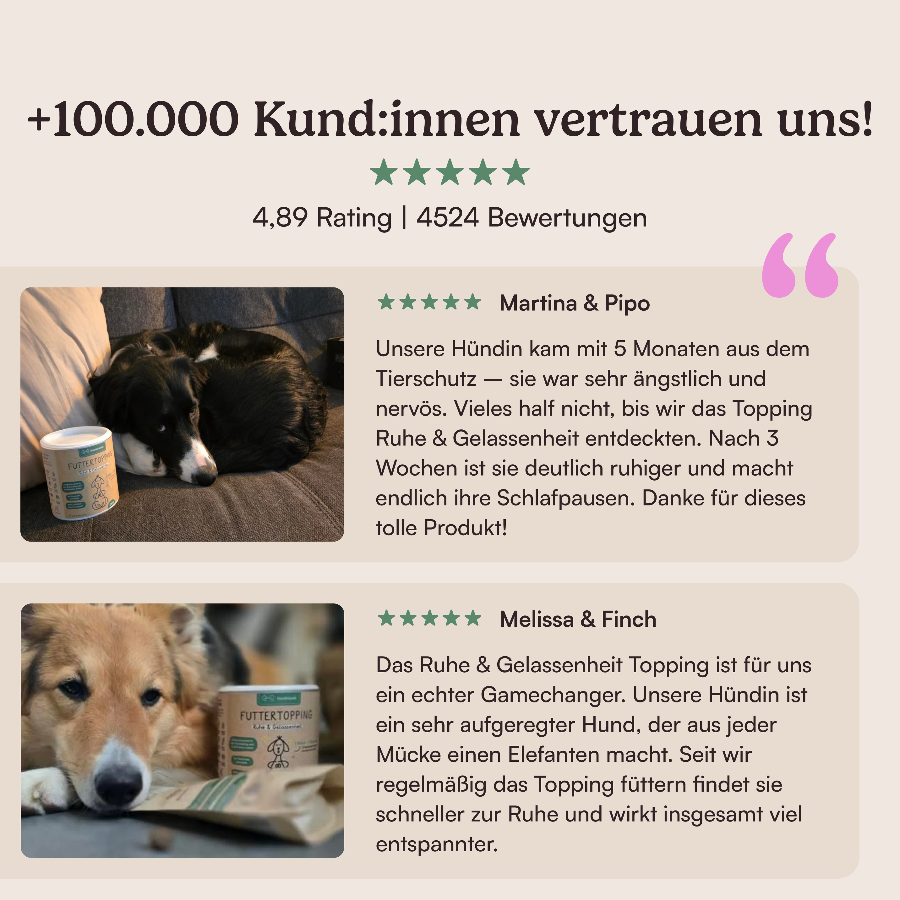 Futtertopping Ruhe & Gelassenheit
