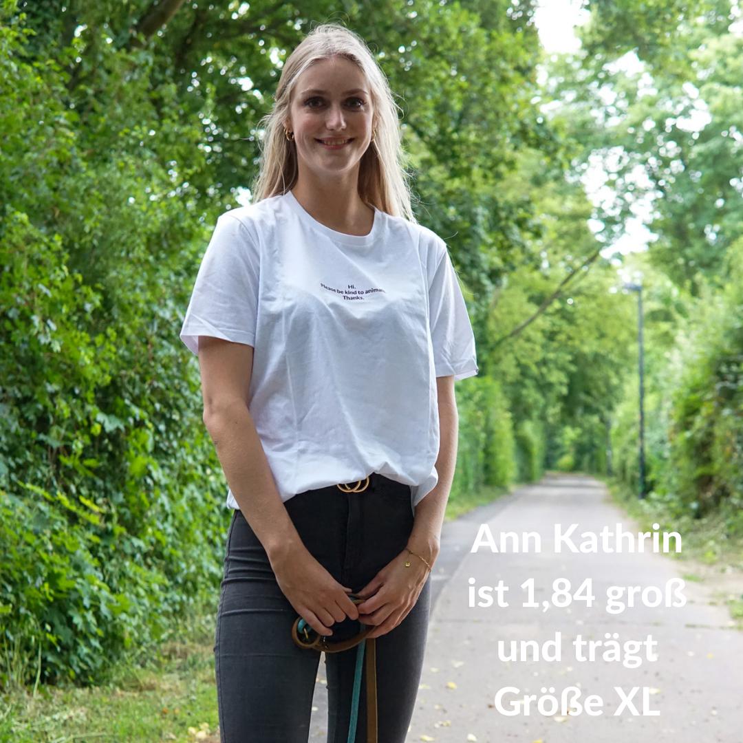 Hunderunde T-Shirt - Be kind to animals - Weiß
