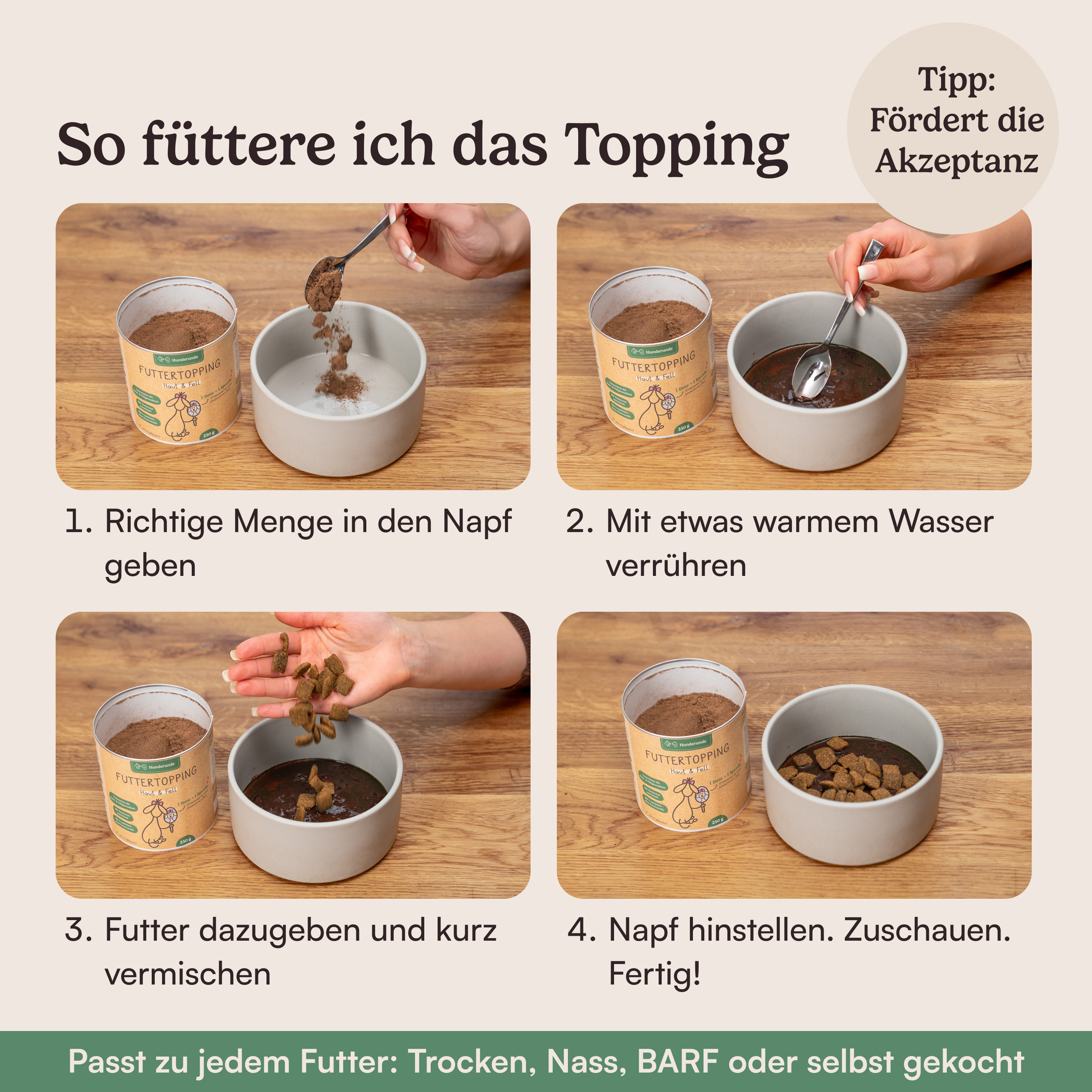 Futtertopping Haut & Fell