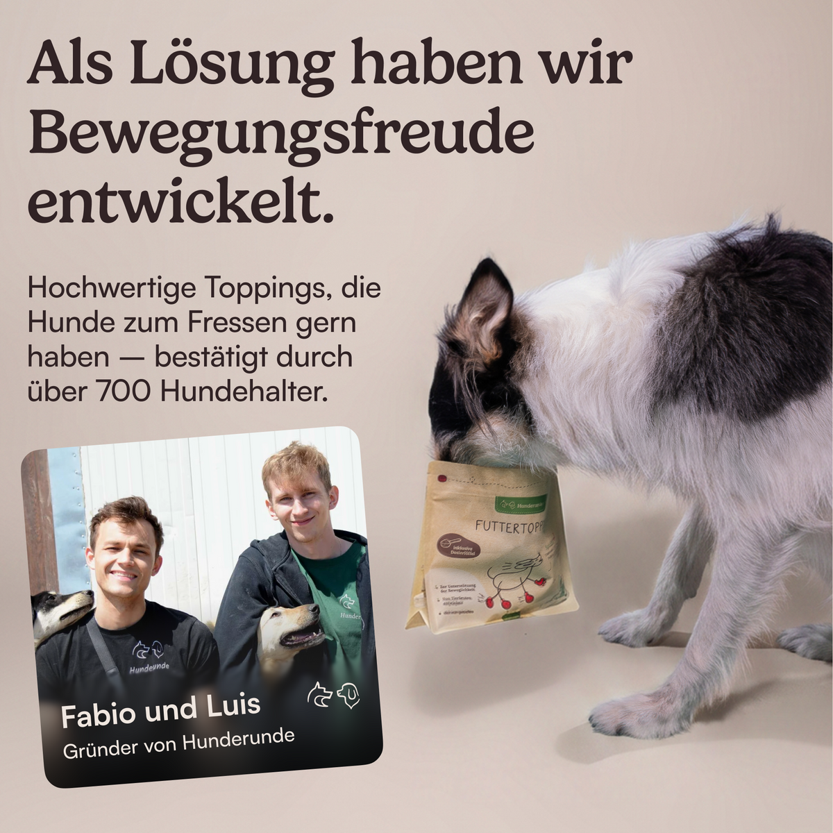 Futtertopping Bewegungsfreude