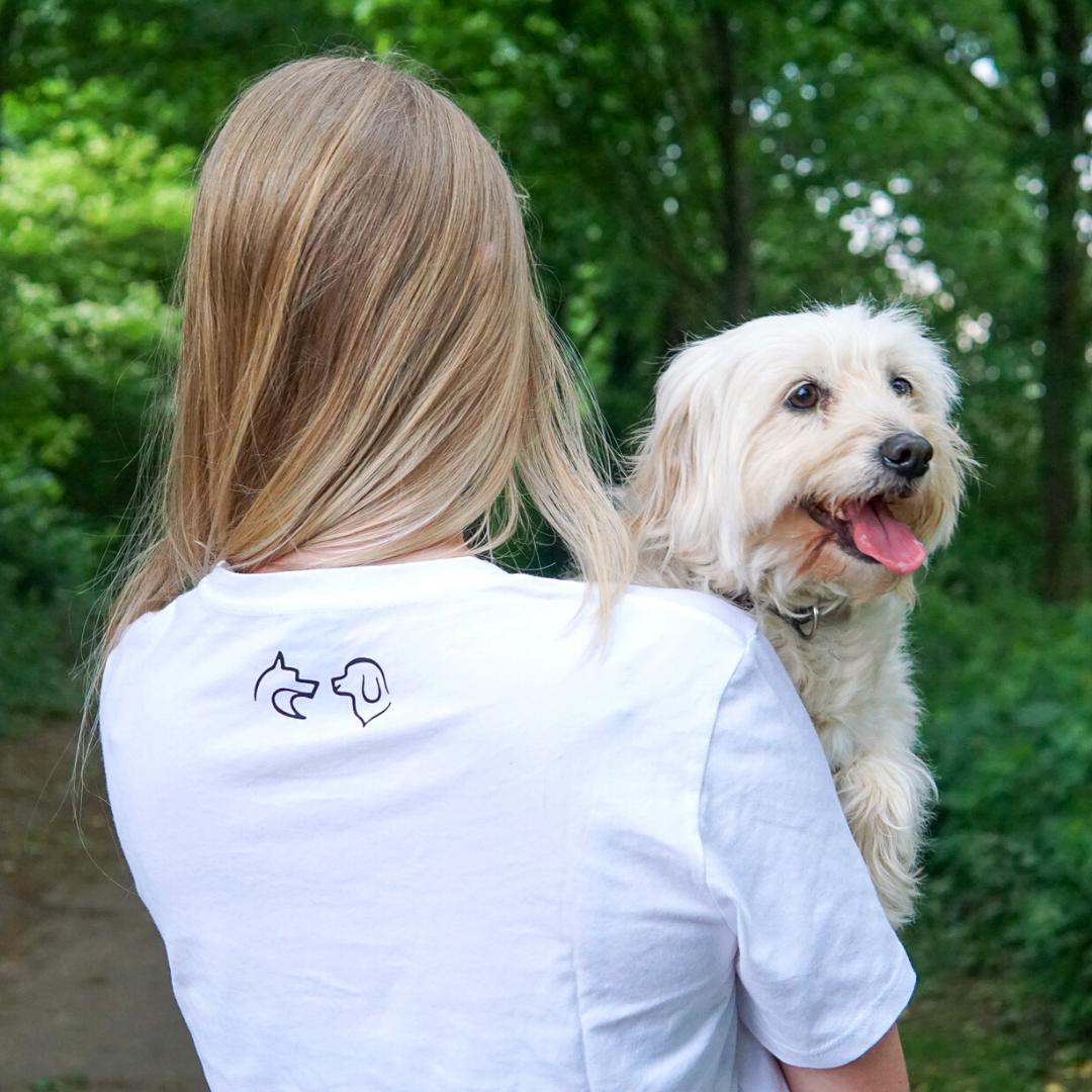 Hunderunde T-Shirt - Be kind to animals - Weiß